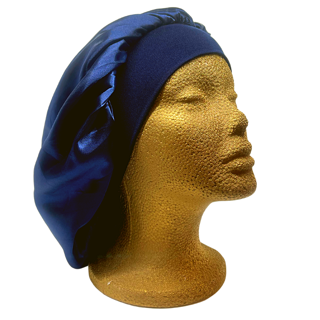 Ebbion Navy Canvas Crowns Bonnet
