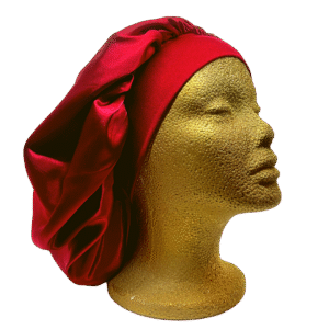 Ebbion Red Canvas Crowns Bonnet